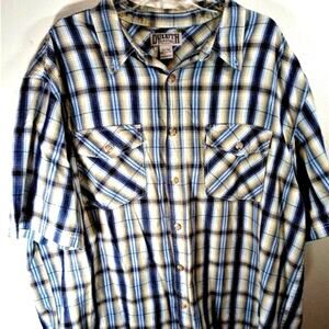Duluth Trading Shirt Size 2XL Tall Button Down Plaid Cotton Lumberjack 2 Pocket